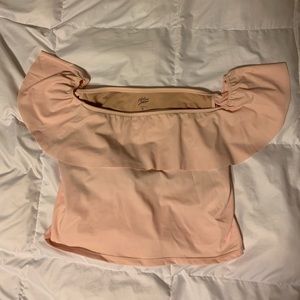 Kortni Jeane Light Pink Ruffle Around Top